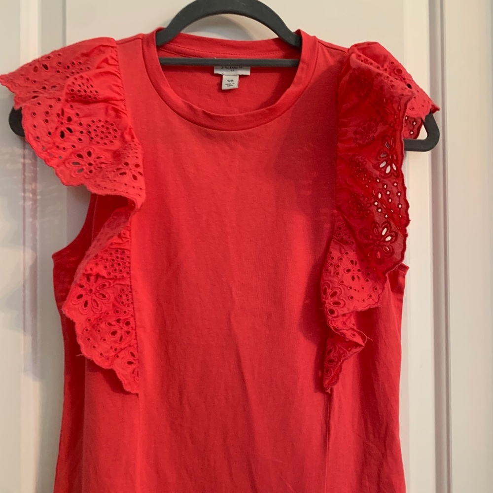 J Crew Ruffle Tank